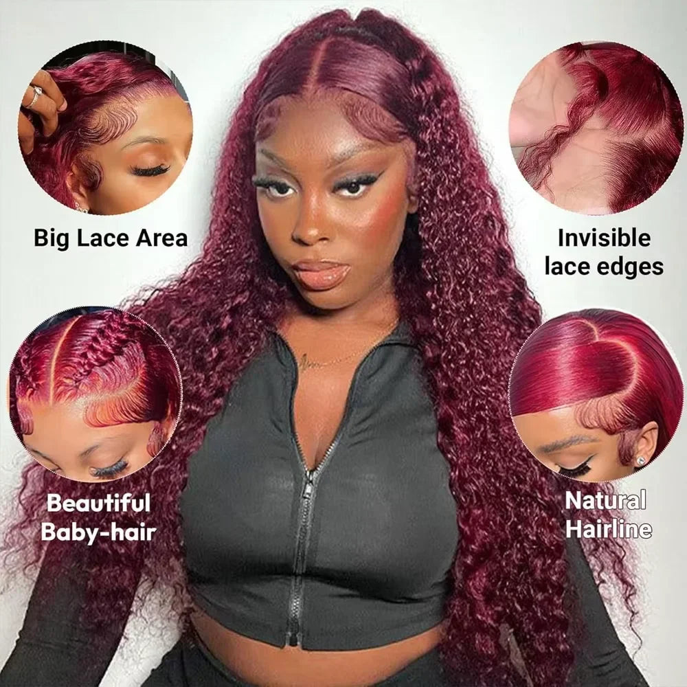 Burgundy Curly