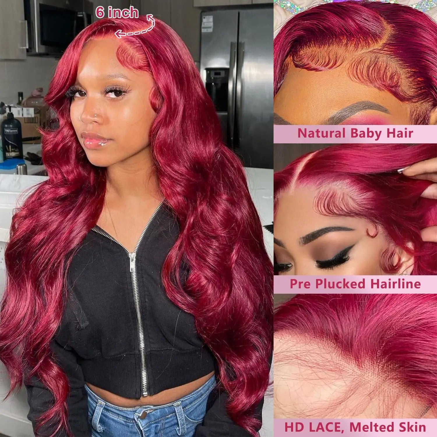 Burgundy Preplucked