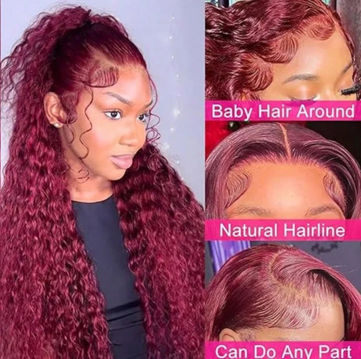 Burgundy Curly