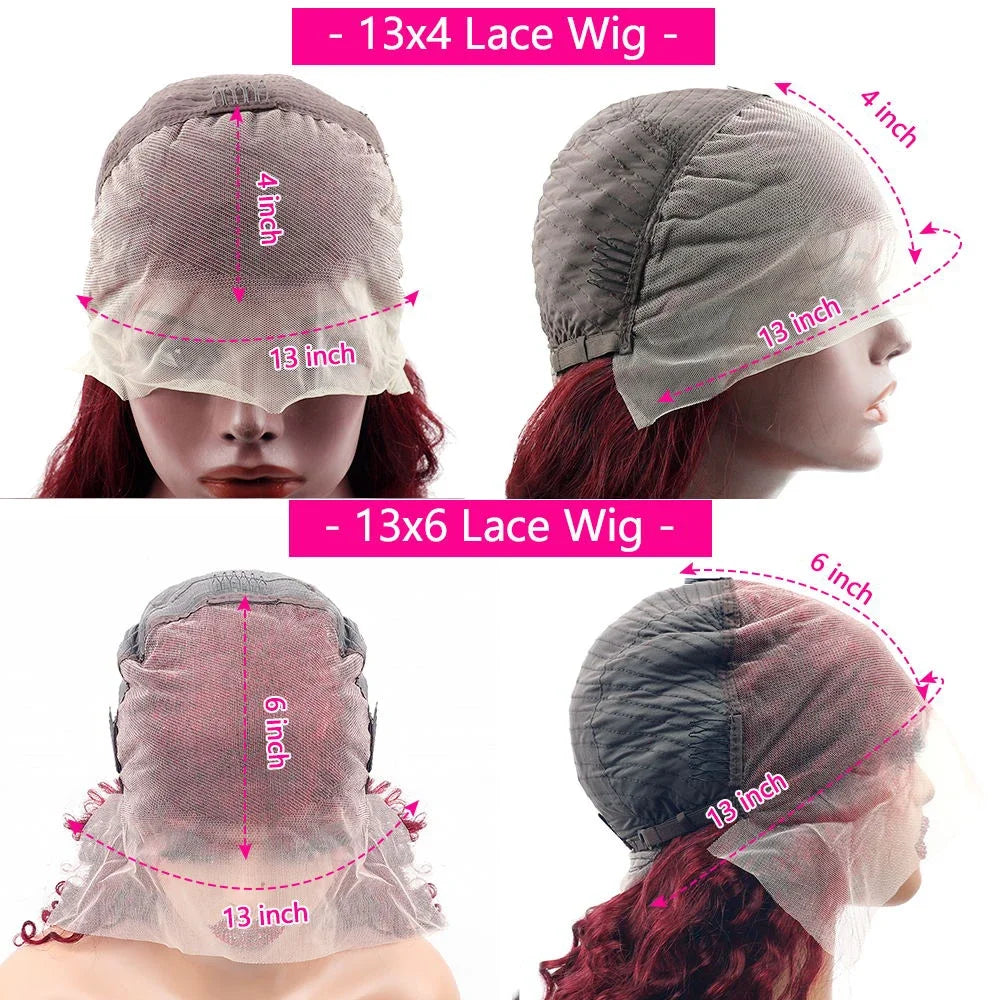 Burgundy HD Straight Lace Front