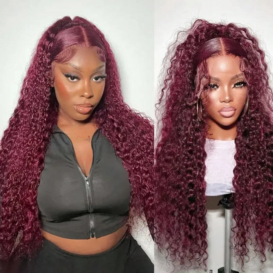 Burgundy Curly