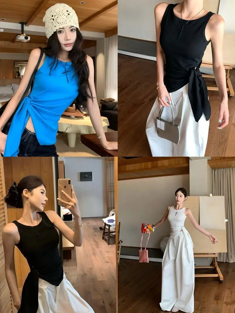 Tops for Women Summer Top Pinterest Clothes for Woman Clothing Going Out Top Camisole Women's Tanks 2026 Trend Female Cropped