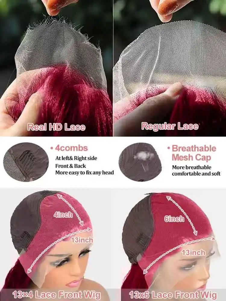 Burgundy Lace Front