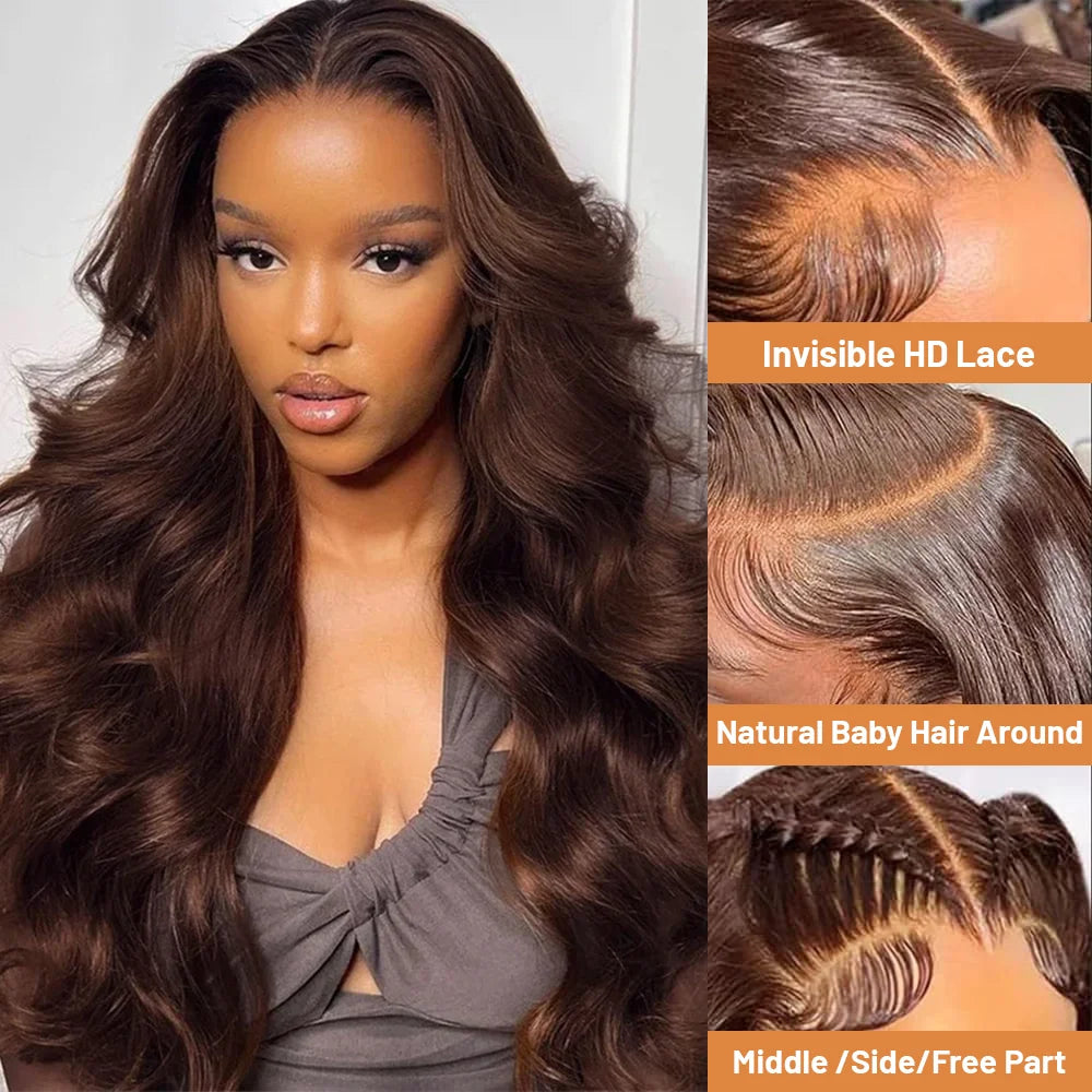 HD Lace Frontal Chocolate Brown
